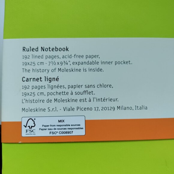 XL 7.5" x 9.75" Moleskine Hard Cover Classic Notebook - Picture 3 of 9